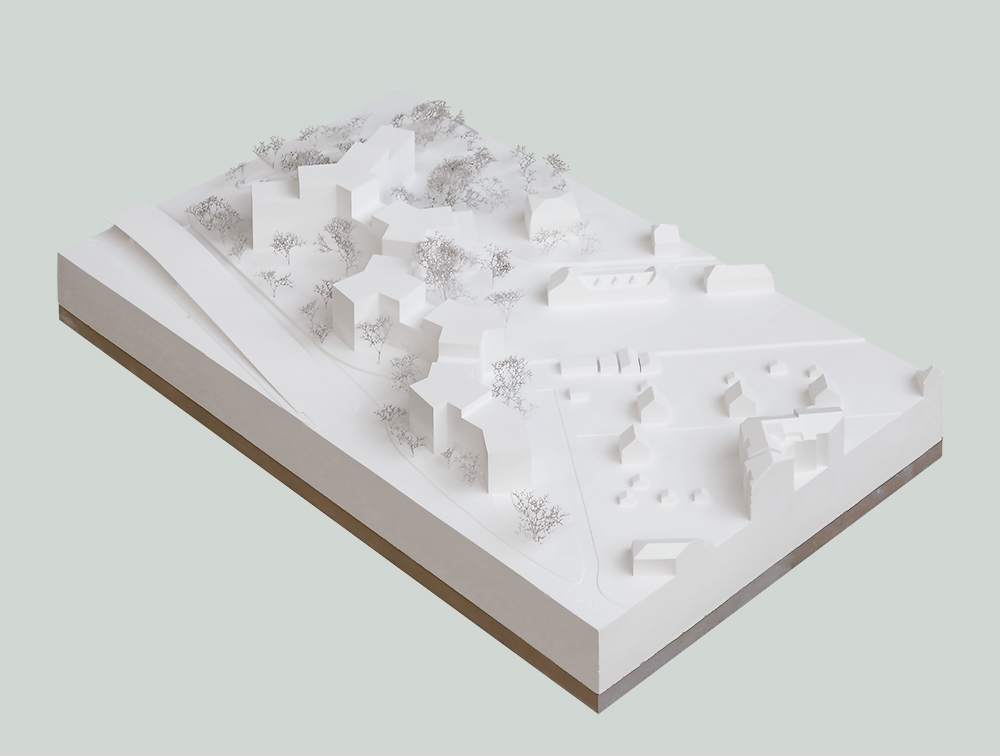 Associati Architectes EPFL SIA Genève. Associati sàrl, Christophe Alhanko, Loris Guillard, Mikaël Sachs. picture of the model